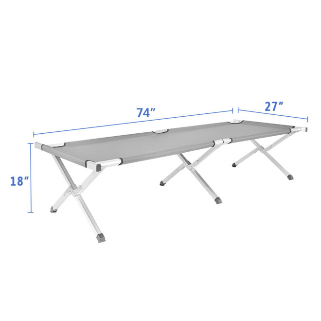 Folding Camping Cot with Carrying Bags Outdoor Travel Hiking Sleeping Chair Bed - Image 3
