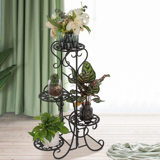 Garden Multi Tier Metal Plant Stand Flower Pot Rack Display Stand Shelf Home - Image 3