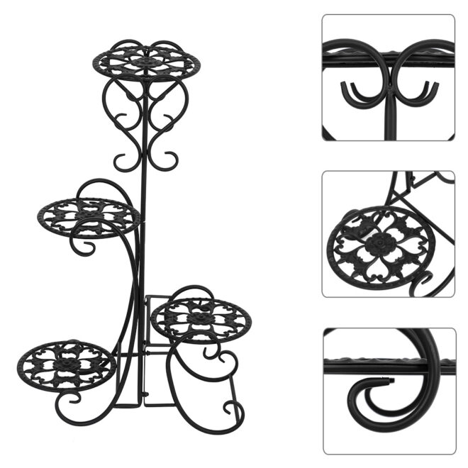 Garden Multi Tier Metal Plant Stand Flower Pot Rack Display Stand Shelf Home - Image 6