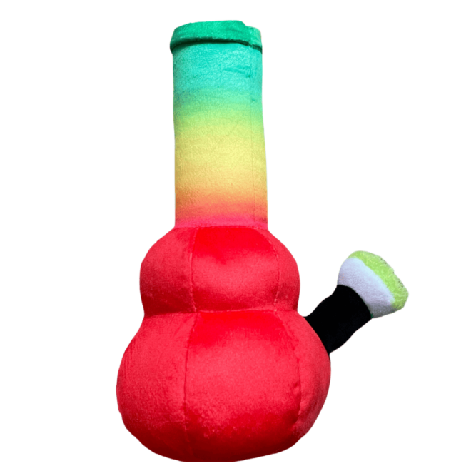 My Name is Bo da Bong, Funny Squeaky Weed Dog Toy, Cute Stuffed Parody Rasta Pot Bong, Cool Plush 420 Novelty Gift for Puppies & Small, Medium & Large Breeds, for Fetch & a Photo Prop - Image 9