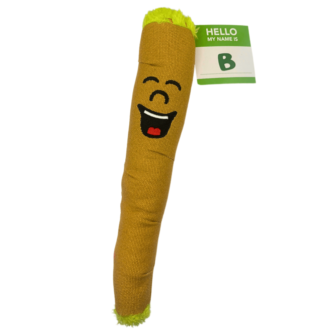 My Name is B, Cute Stuffed Parody Blunt Dog Toy, Funny Squeaky Weed Toy, Cool Plush Novelty 420 Gift for Pets & Their Owners, Sized for Puppies & Small, Medium & Large Breeds, For Fetch & a Photo Prop - Image 2