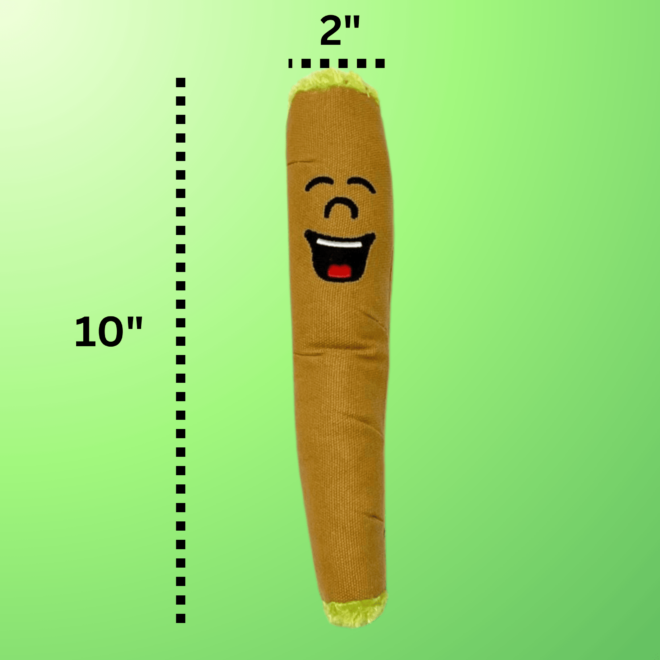 My Name is B, Cute Stuffed Parody Blunt Dog Toy, Funny Squeaky Weed Toy, Cool Plush Novelty 420 Gift for Pets & Their Owners, Sized for Puppies & Small, Medium & Large Breeds, For Fetch & a Photo Prop - Image 7