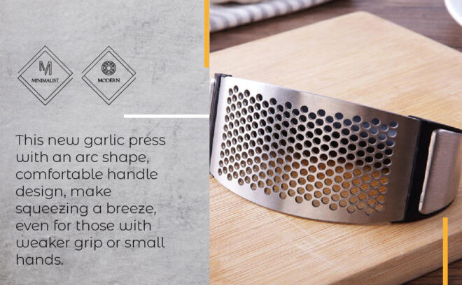 Stainless Steel Garlic Press - Image 5