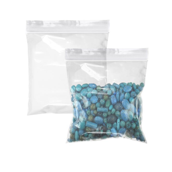 Clear Plastic Reclosable Zipper Bags, 5 x 5 Inches. Pack of 1000 Reclosable Plastic Bags with Zipper Closure. 2 Mil Plastic Jewelry Bags. Waterproof Reclosable Zip Bags for Industrial Use