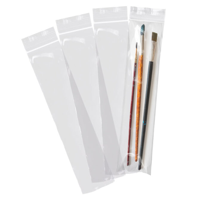 Clear Plastic Reclosable Zipper Bags, 3 x 14 Inches. Pack of 1000 Reclosable Plastic Bags with Zipper Closure. 2 Mil Plastic Jewelry Bags. Waterproof Reclosable Zip Bags for Industrial Use