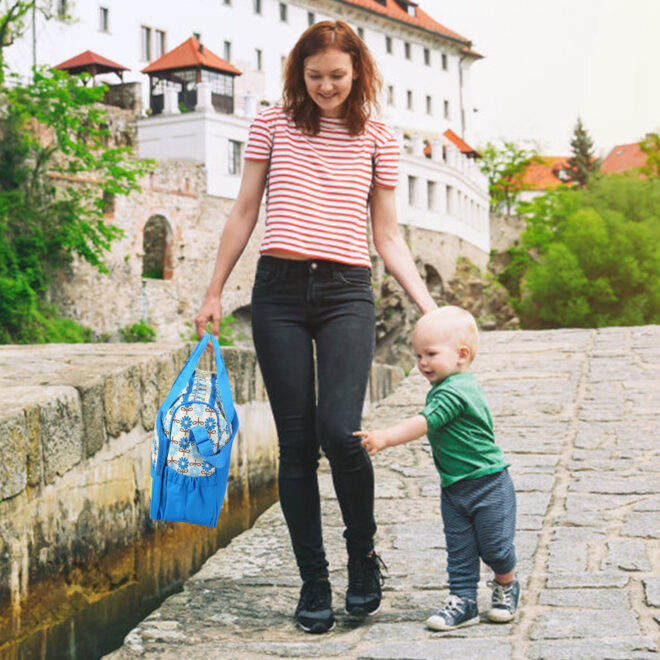 5PCS Baby Nappy Diaper Bags Set Mummy Diaper Shoulder Bags w/ Nappy Changing Pad Insulated Pockets Travel Tote Bags - Image 28
