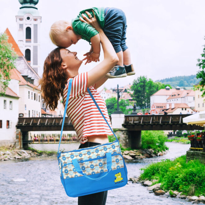 5PCS Baby Nappy Diaper Bags Set Mummy Diaper Shoulder Bags w/ Nappy Changing Pad Insulated Pockets Travel Tote Bags - Image 29
