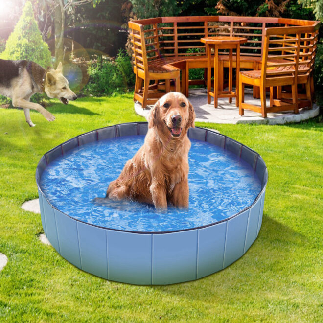Foldable Pet Swimming Pool PVC Kiddie Baby Dog Swim Pool Bathing Tub Playmat Kids Pools - Image 16
