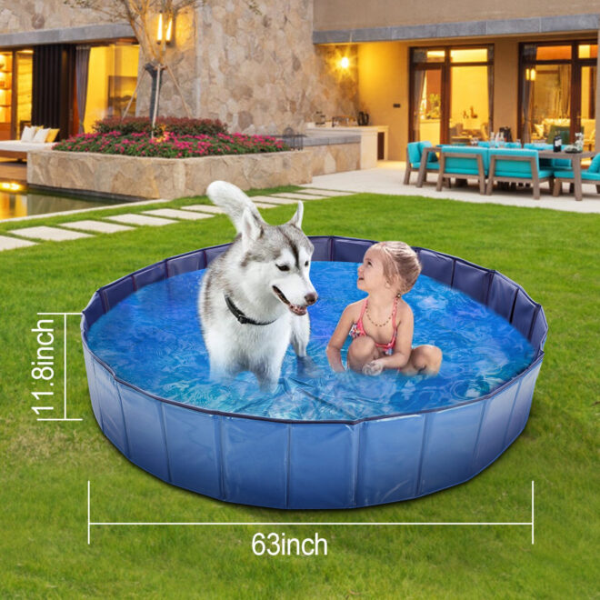 Foldable Pet Swimming Pool PVC Kiddie Baby Dog Swim Pool Bathing Tub Playmat Kids Pools - Image 20