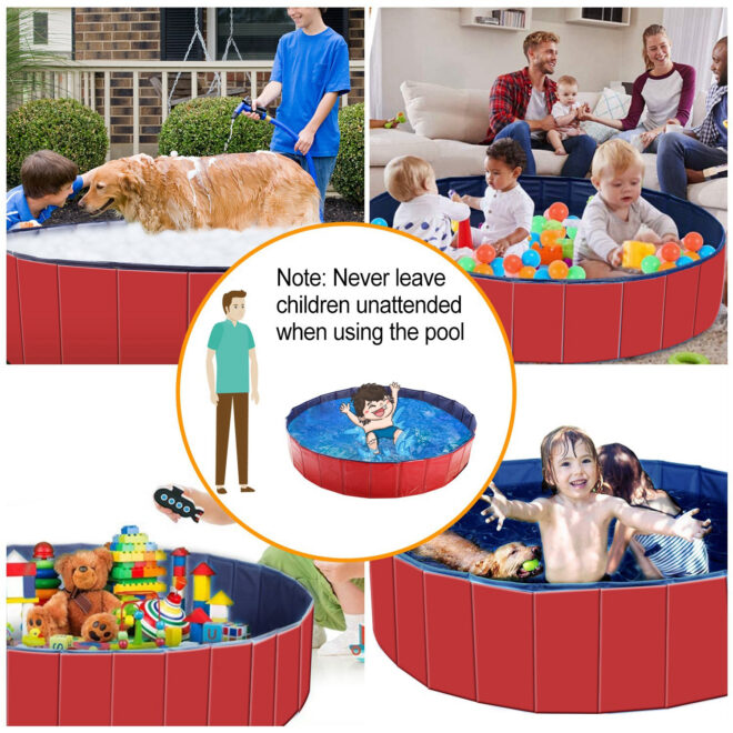 Foldable Pet Swimming Pool PVC Kiddie Baby Dog Swim Pool Bathing Tub Playmat Kids Pools - Image 4