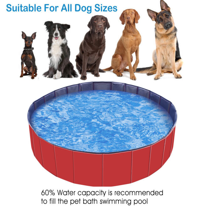 Foldable Pet Swimming Pool PVC Kiddie Baby Dog Swim Pool Bathing Tub Playmat Kids Pools - Image 9