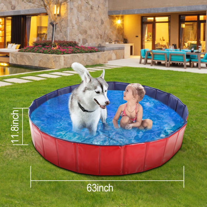 Foldable Pet Swimming Pool PVC Kiddie Baby Dog Swim Pool Bathing Tub Playmat Kids Pools - Image 10