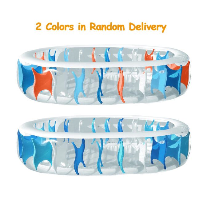 90×60×20In Inflatable Swimming Pool Blow Up Family Pool For Kids Foldable Swim Ball Pool Center - Image 12