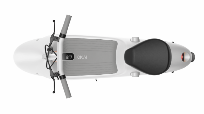 Electric Scooter with Foldable Seat w/35 Miles Operating Range & 15.5mph Max Speed - White - Image 5