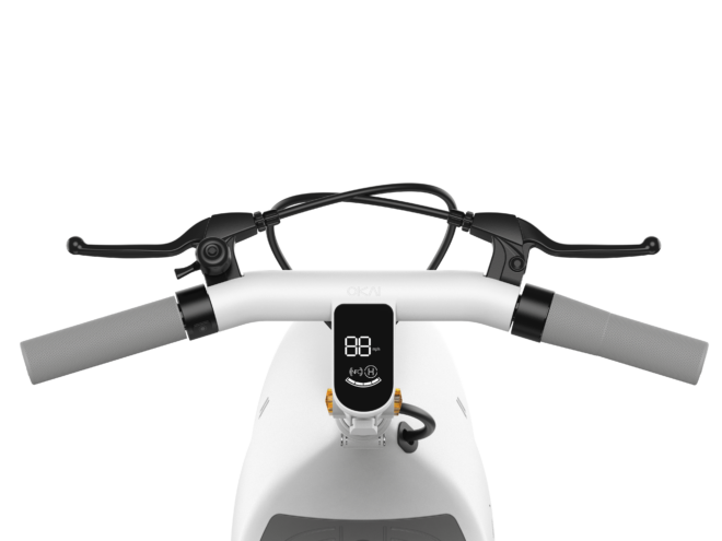 Electric Scooter with Foldable Seat w/35 Miles Operating Range & 15.5mph Max Speed - White - Image 6