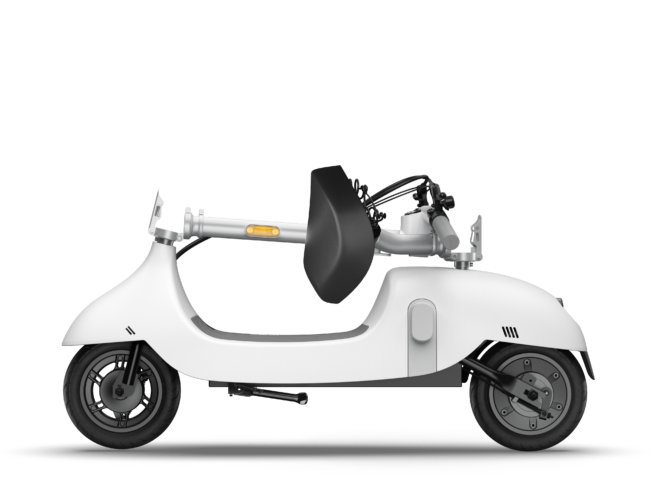 Electric Scooter with Foldable Seat w/35 Miles Operating Range & 15.5mph Max Speed - White - Image 7