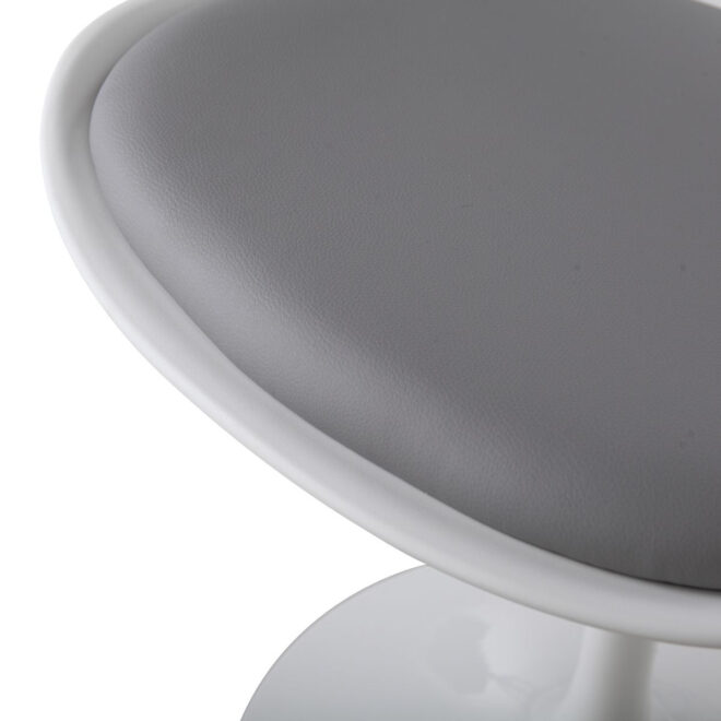 Swivel Tulip Side Chair for Kitchen and Dining Room Bar with Cushioned Seat and Curved Backrest, XH - Image 9