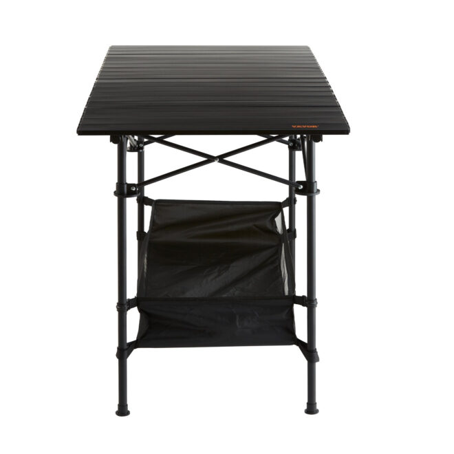 VEVOR Folding Camping Table, Outdoor Portable Side Tables, Lightweight Fold Up Table, Aluminum & Steel Ultra Compact Work Table with Large Storage and Carry Bag, For Beach, Picnic, Travel, 24x16 inch - Image 10