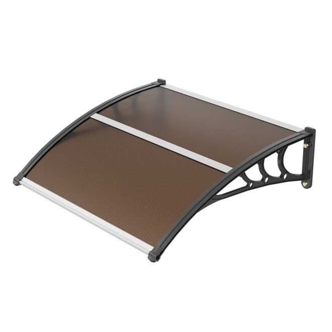 VEVOR Window Door Awning Canopy 40" x 40", UPF 50+ Polycarbonate Entry Door Outdoor Window Awning Exterior, Front Door Overhang Awning for Sun Shutter, UV, Rain, Snow Protection, Hollow Sheet