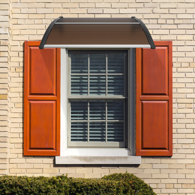 VEVOR Window Door Awning Canopy 40" x 40", UPF 50+ Polycarbonate Entry Door Outdoor Window Awning Exterior, Front Door Overhang Awning for Sun Shutter, UV, Rain, Snow Protection, Hollow Sheet - Image 8