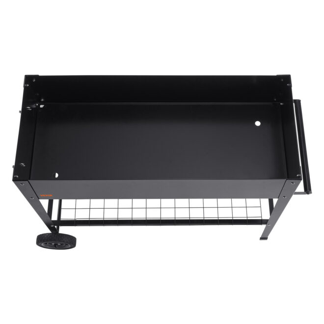 VEVOR Raised Garden Bed, 42.5 x 19.5 x 31.5 inch Galvanized Metal Planter Box, Elevated Outdoor Planting Boxes with Legs, for Growing Flowers/Vegetables/Herbs in Backyard/Garden/Patio/Balcony, Black - Image 10