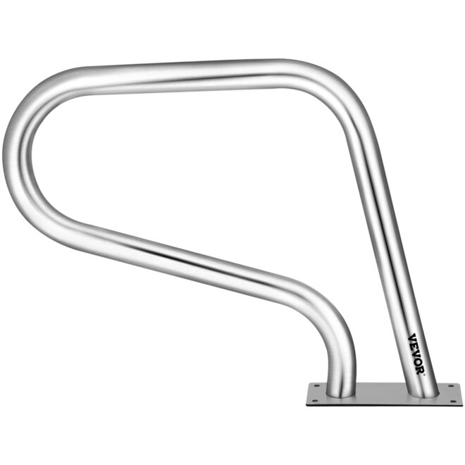 VEVOR Pool Rail 30x22 Pool Railing 304 Stainless Steel 250LBS Load Capacity Silver Rustproof Pool Handrail Humanized Swimming Pool Handrail with Blue Grip Cover & M8 Drill Bit & Self-Taping Screws - Image 11
