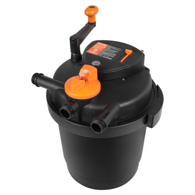 VEVOR Bio Pressure Pond Filter, Up to 1600 Gallons, with 13W UV-C Light, 1580 GPH, Pressurized Biological Pond Filter System Filtration Equipment for Fountain Pool, Koi Fish Aquarium Tank Garden Water - Image 11