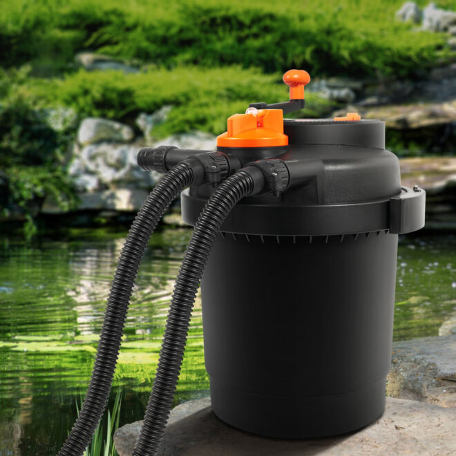 VEVOR Bio Pressure Pond Filter, Up to 1600 Gallons, with 13W UV-C Light, 1580 GPH, Pressurized Biological Pond Filter System Filtration Equipment for Fountain Pool, Koi Fish Aquarium Tank Garden Water - Image 8
