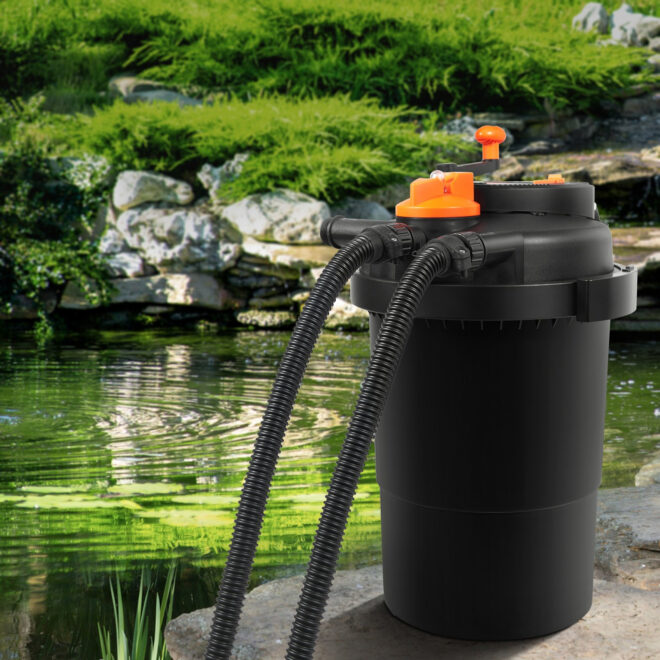 VEVOR Bio Pressure Pond Filter, Up to 2000 Gallons, with 13W UV-C Light, 1840 GPH, Pressurized Biological Pond Filter System Filtration Equipment for Fountain Pool, Koi Fish Aquarium Tank Garden Water - Image 8