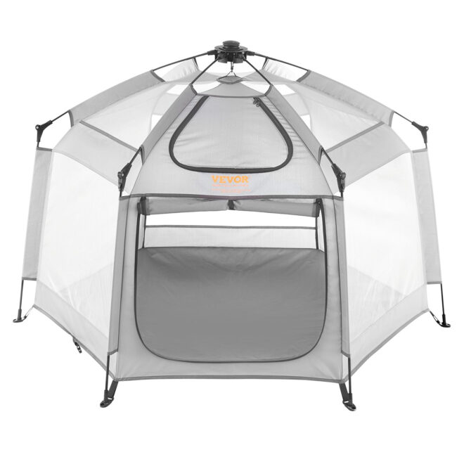 VEVOR Baby Playpen with Canopy, Indoor/Outdoor Portable Playpen for Babies and Toddler, Lightweight & Foldable, Pop Up Toddler Play Yard with 3 Sun-Shades & Travel Bag for Park Beach Home, 59.8"x59.8" - Image 11