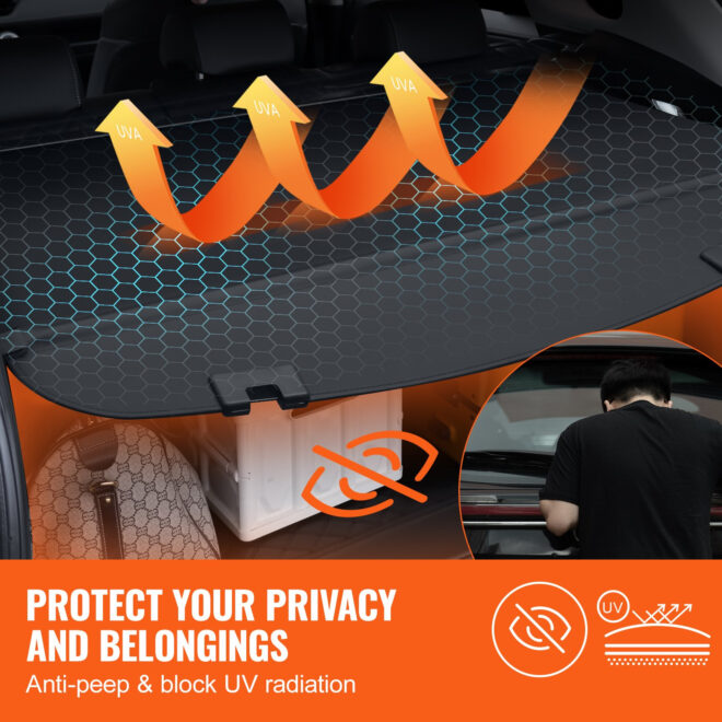 VEVOR Retractable Cargo Cover for Mazda CX-5 2017-2024 Upgraded Rear Trunk Cover - Image 3
