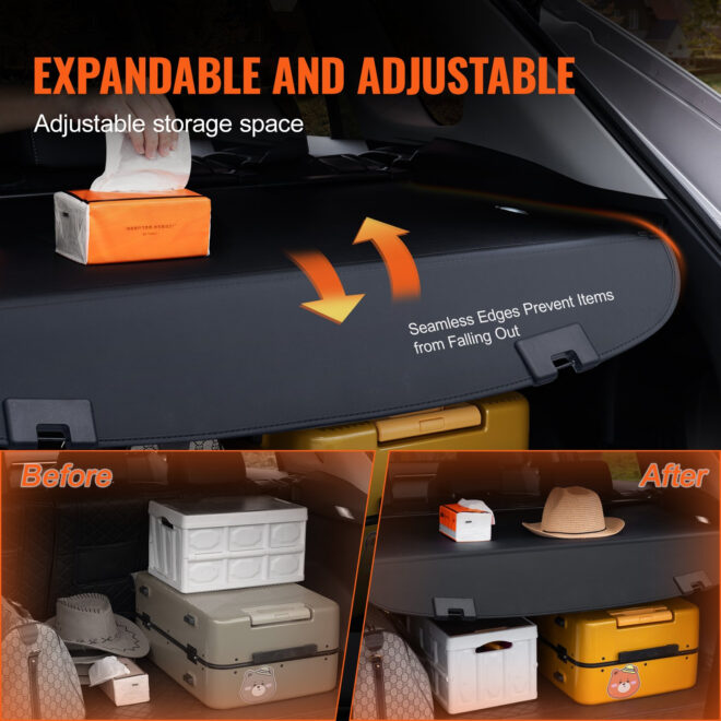 VEVOR Retractable Cargo Cover for Mazda CX-5 2017-2024 Upgraded Rear Trunk Cover - Image 4