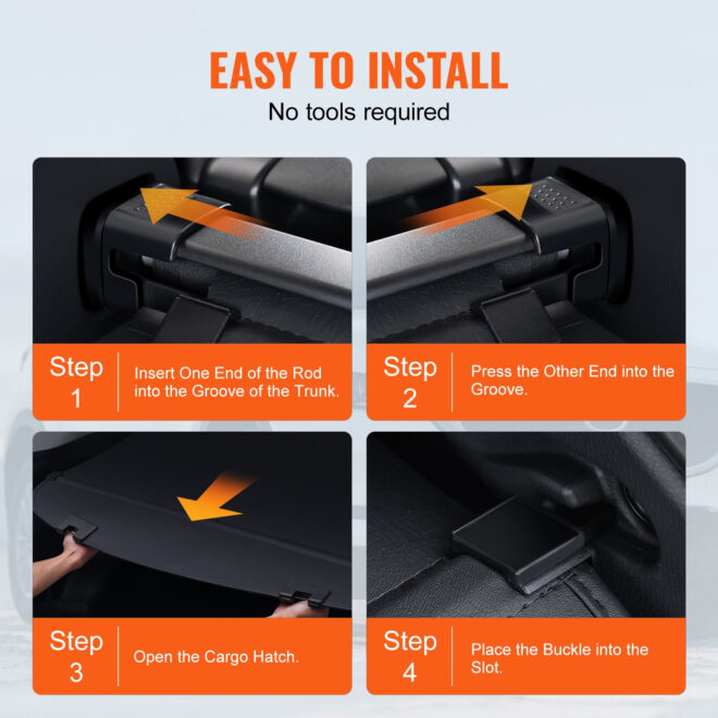 VEVOR Retractable Cargo Cover for Mazda CX-5 2017-2024 Upgraded Rear Trunk Cover - Image 5