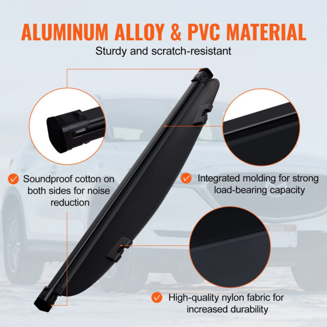 VEVOR Retractable Cargo Cover for Mazda CX-5 2017-2024 Upgraded Rear Trunk Cover - Image 6