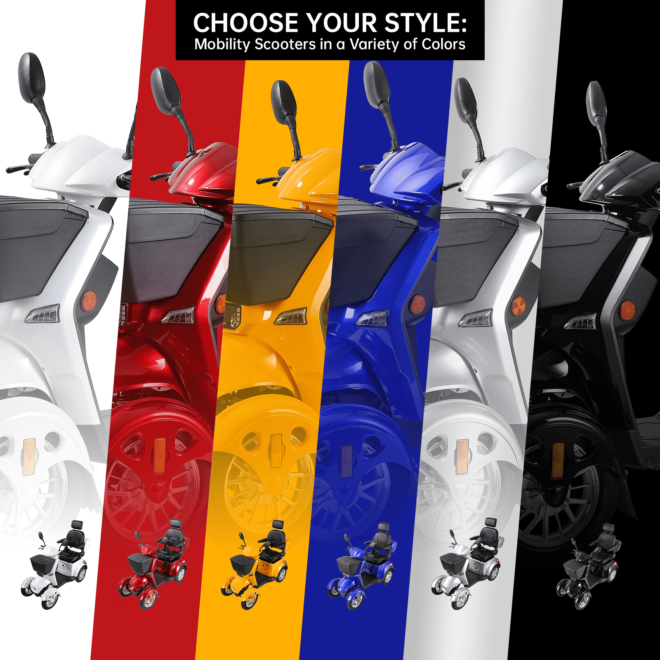 XL3D4L Electric Mobility Recreational Travel Scooter for Adults,Mobility Scooters for Seniors, 4 Wheel Powered Mobility Scooters, - Image 4
