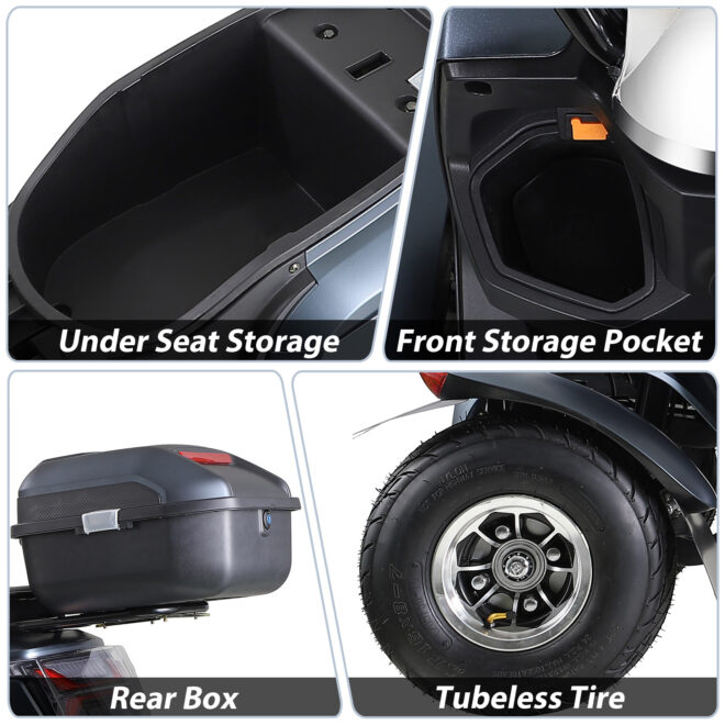 Electric Mobility Recreational Travel Scooter for Adults,Mobility Scooters for Seniors, 4 Wheel Powered Mobility Scooters, - Image 2