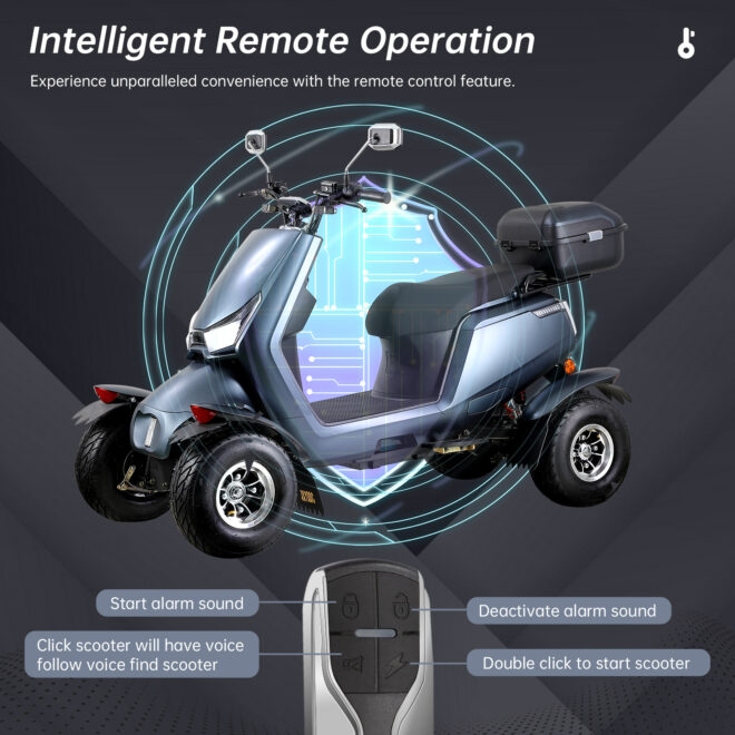 Electric Mobility Recreational Travel Scooter for Adults,Mobility Scooters for Seniors, 4 Wheel Powered Mobility Scooters, - Image 7