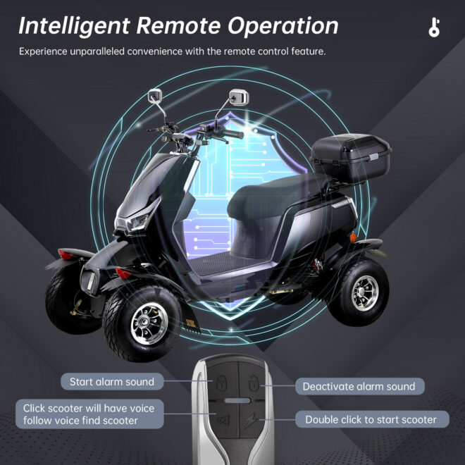 Electric Mobility Recreational Travel Scooter for Adults,Mobility Scooters for Seniors, 4 Wheel Powered Mobility Scooters, - Image 2