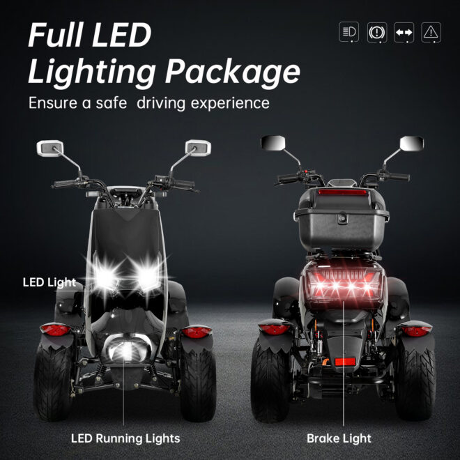 Electric Mobility Recreational Travel Scooter for Adults,Mobility Scooters for Seniors, 4 Wheel Powered Mobility Scooters, - Image 5