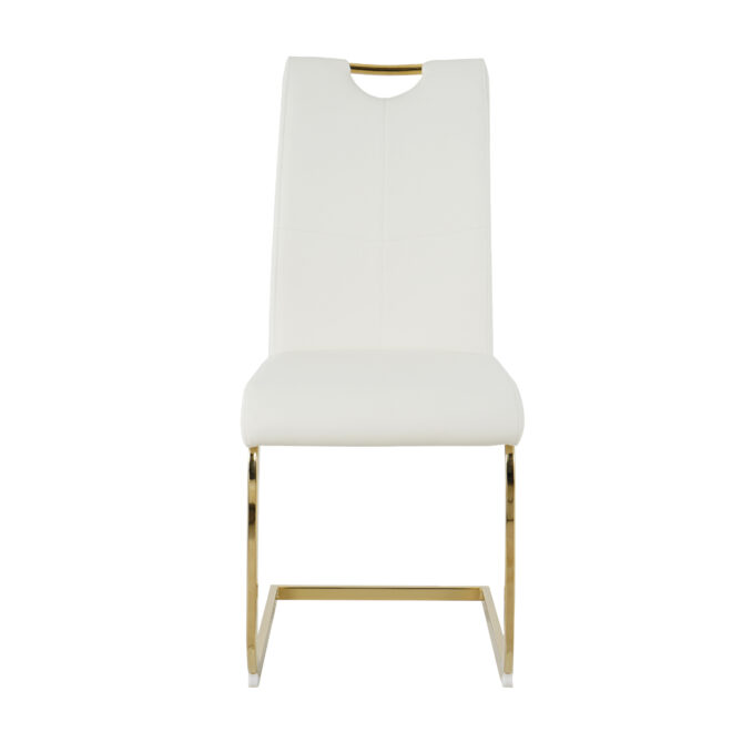Modern Dining Chairs with Faux Leather Padded Seat Dining Living Room Chairs Upholstered Chair with gold Metal Legs Design for Kitchen, Living, Bedroom, Dining Room Side Chairs Set of 4 - Image 11