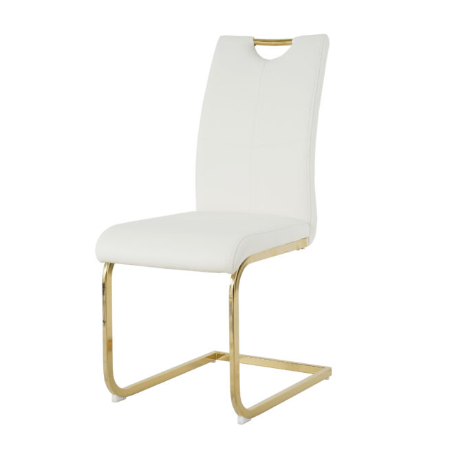 Modern Dining Chairs with Faux Leather Padded Seat Dining Living Room Chairs Upholstered Chair with gold Metal Legs Design for Kitchen, Living, Bedroom, Dining Room Side Chairs Set of 4 - Image 13