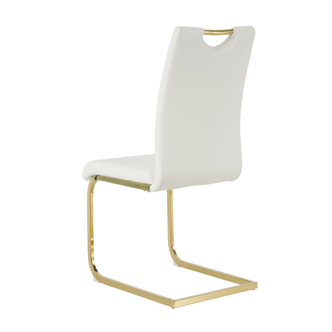 Modern Dining Chairs with Faux Leather Padded Seat Dining Living Room Chairs Upholstered Chair with gold Metal Legs Design for Kitchen, Living, Bedroom, Dining Room Side Chairs Set of 4 - Image 14