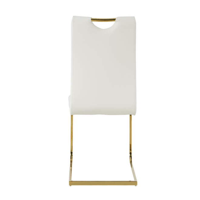 Modern Dining Chairs with Faux Leather Padded Seat Dining Living Room Chairs Upholstered Chair with gold Metal Legs Design for Kitchen, Living, Bedroom, Dining Room Side Chairs Set of 4 - Image 15