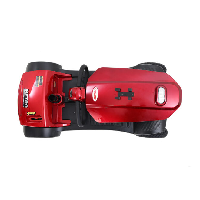 MAX PLUS RED 4 Wheels Outdoor Compact Mobility Scooter with 2pcs*20AH Lead acid Battery, 16 Miles, Cuo Holders & USB charger Port - Image 11