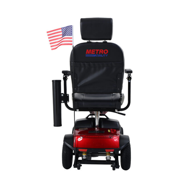 MAX PLUS RED 4 Wheels Outdoor Compact Mobility Scooter with 2pcs*20AH Lead acid Battery, 16 Miles, Cuo Holders & USB charger Port - Image 9