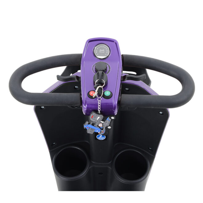 MAX PLUS DARK PURPLE 4 Wheels Outdoor Compact Mobility Scooter with 2pcs*20AH Lead acid Battery, 16 Miles, Cup Holders & USB charger Port - Image 11