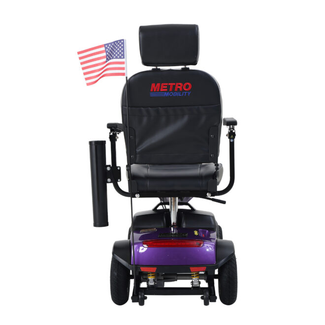 MAX PLUS DARK PURPLE 4 Wheels Outdoor Compact Mobility Scooter with 2pcs*20AH Lead acid Battery, 16 Miles, Cup Holders & USB charger Port - Image 9