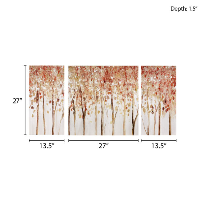 Triptych 3-piece Textured Canvas Wall Art Set - Image 2