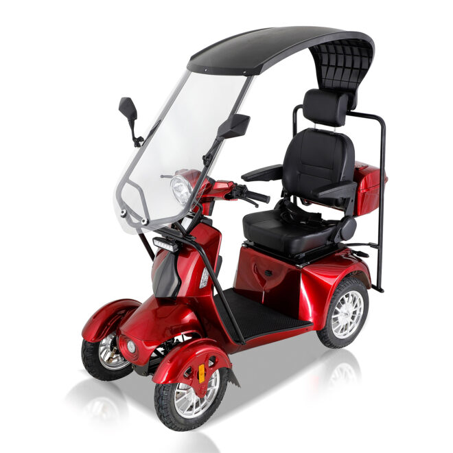 Fastest Mobility Scooter With Four Wheels For Adults & Seniors, Red - Image 6