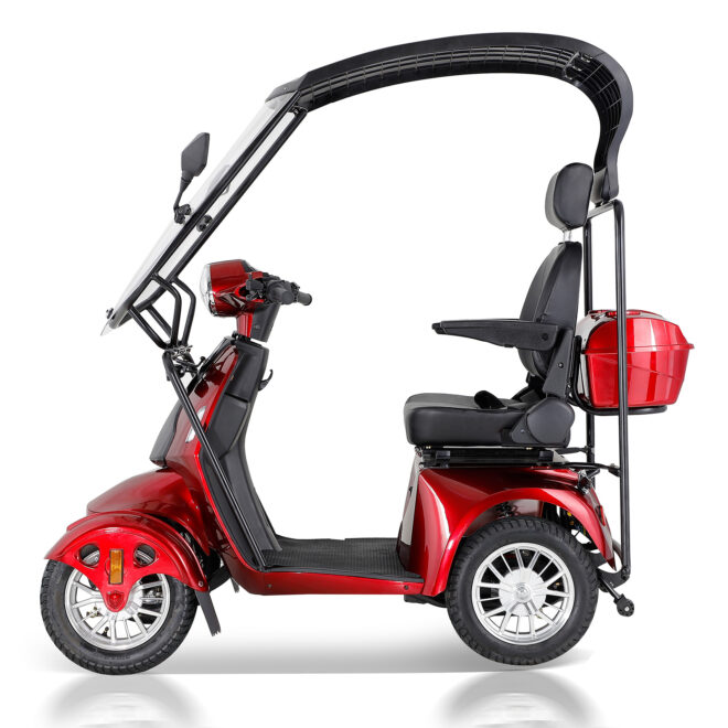 Fastest Mobility Scooter With Four Wheels For Adults & Seniors, Red - Image 7